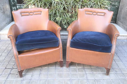 Paire fauteuils en - de,