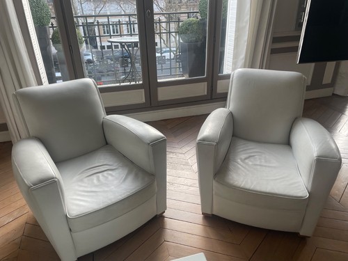 Fauteuils club cuir année - 2,