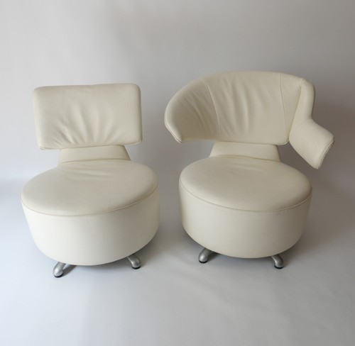 Fauteuils pivotants cuir - en,